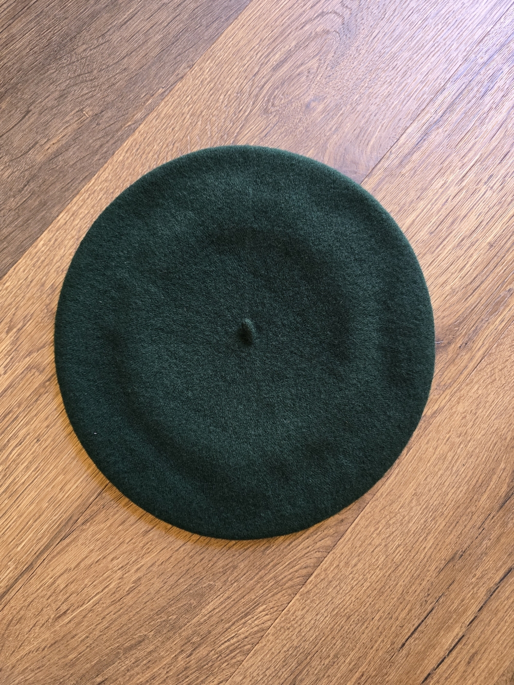 Vintage Beret Basque De Luxe Forest Green 100% Wool P.R.T ULTRABASQUE